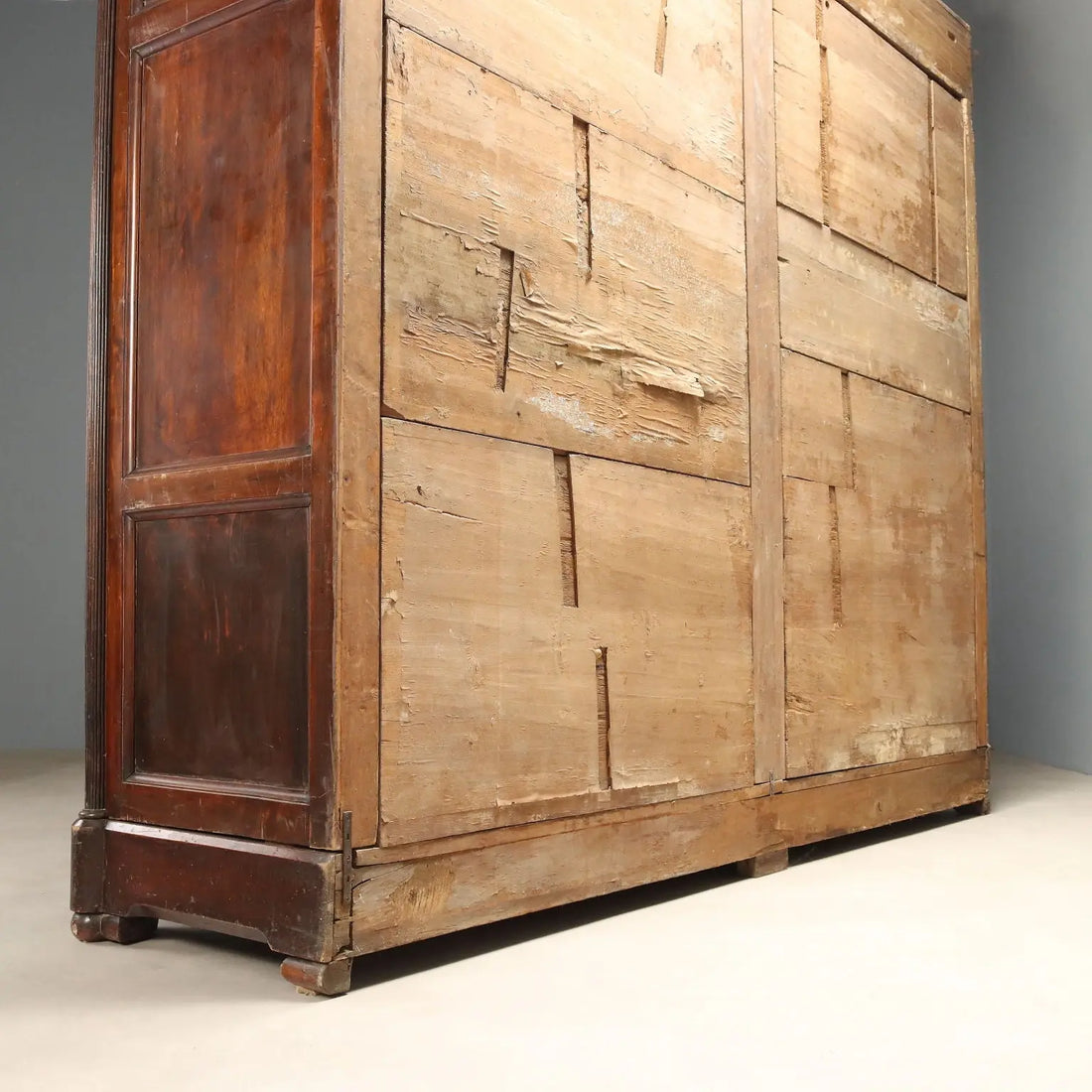 Antique Wardrobe Louis Philippe Walnut Fir XIX Century