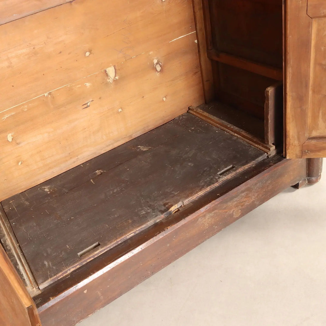 Antique Wardrobe Louis Philippe Walnut Fir XIX Century