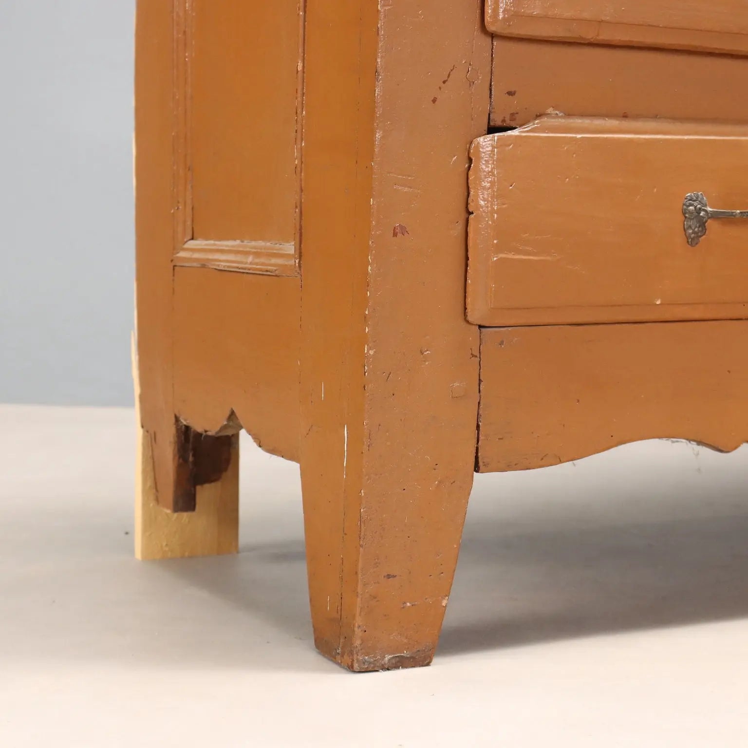 Piedmontese Painted Poplar Wardrobe - 19th Century