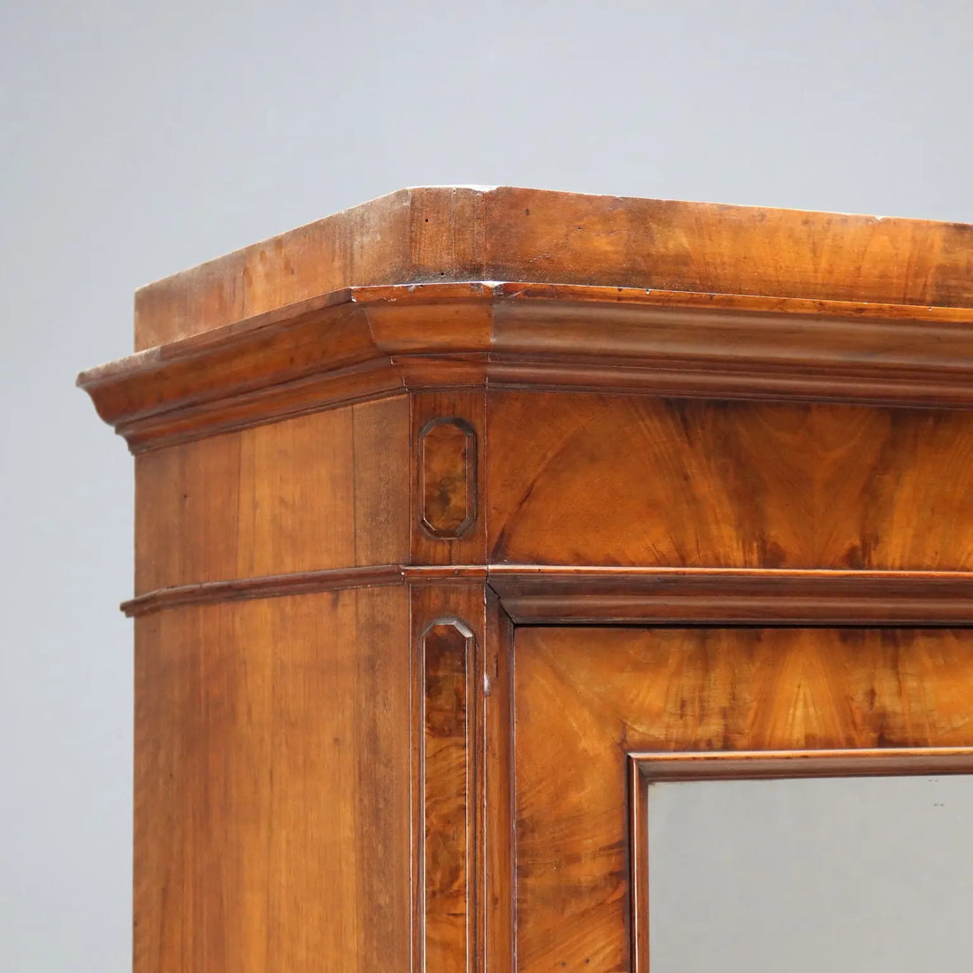 Antique Umbertino Wardrobe Walnut Drawers XIX Century
