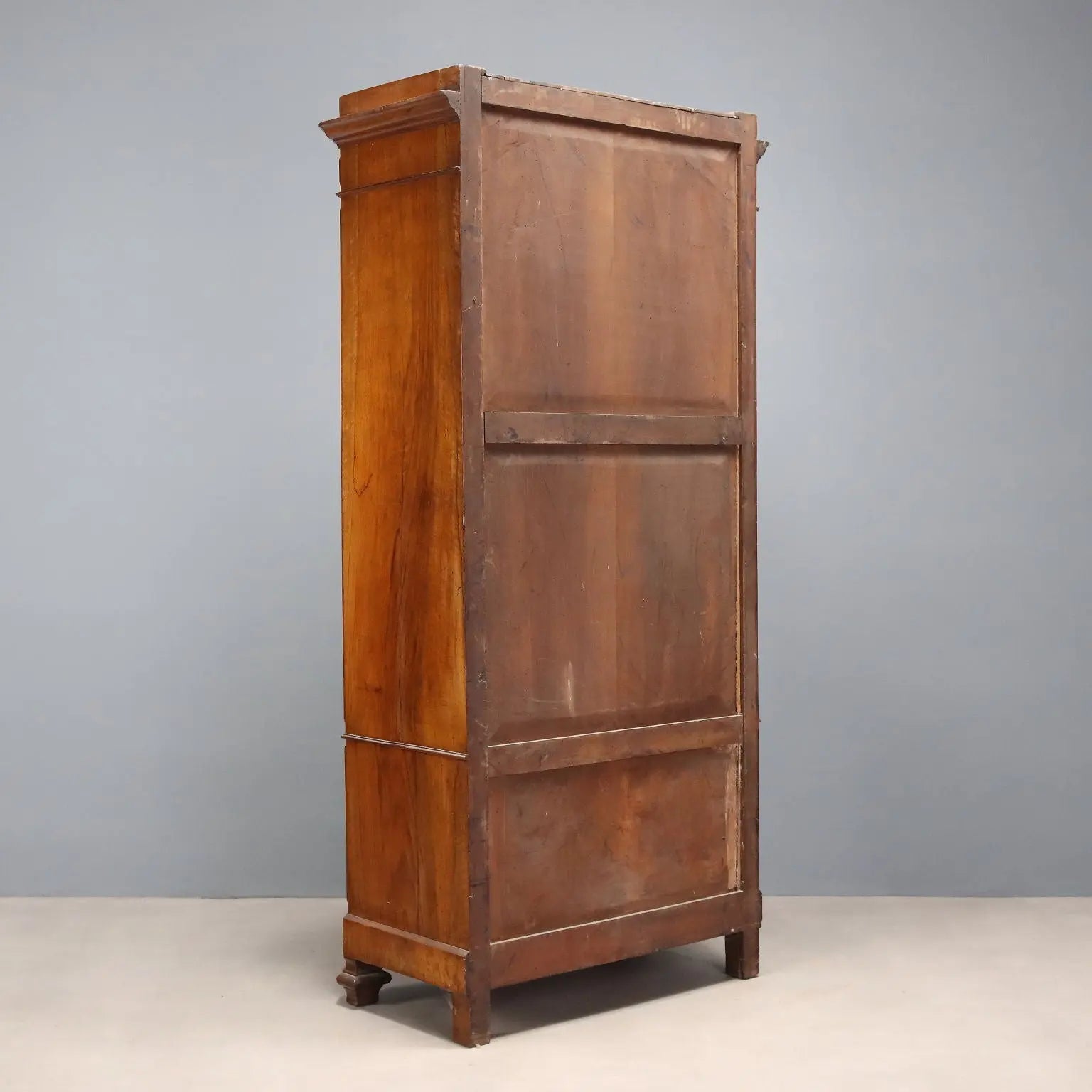 Antique Umbertino Wardrobe Walnut Drawers XIX Century