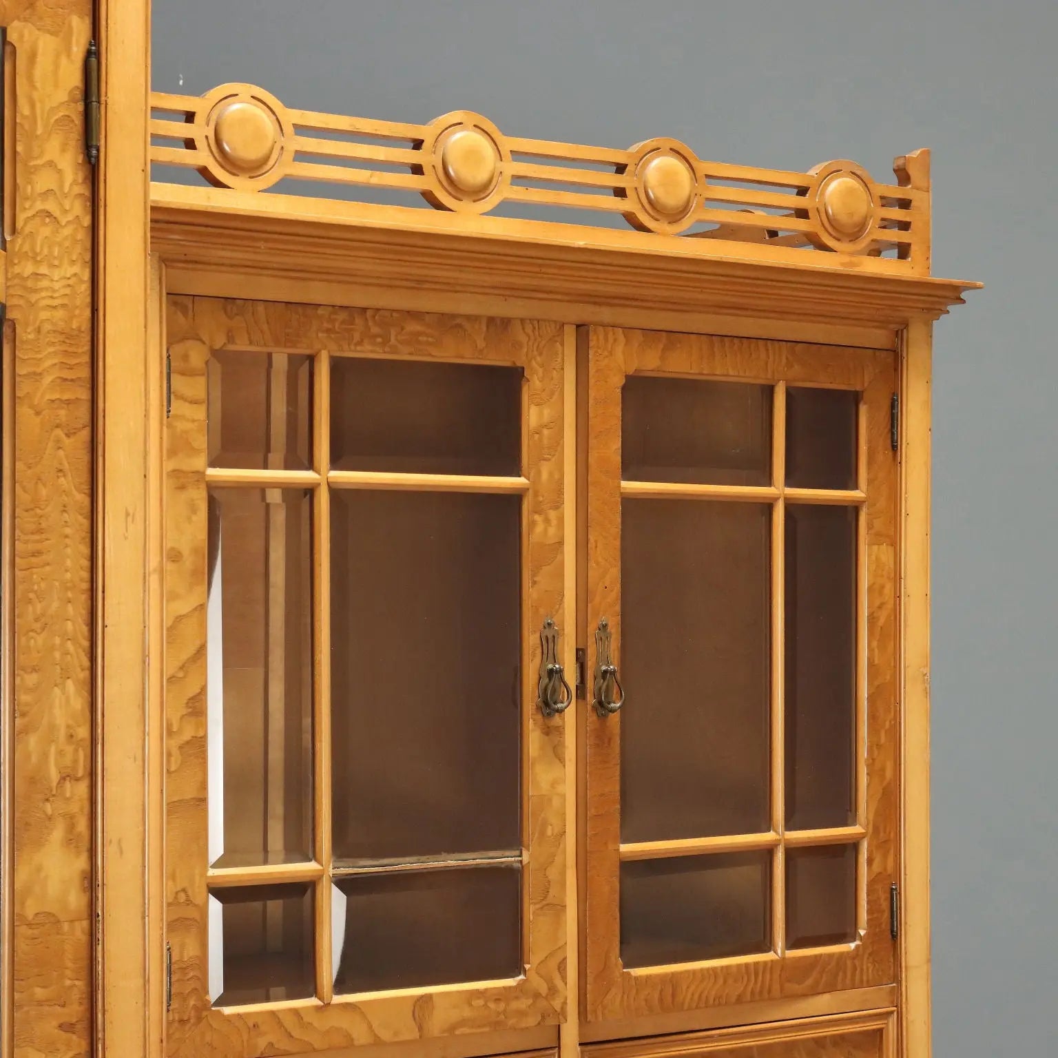 Antique Wardrobe Art Nouveau Ash Maple Italy XX Century