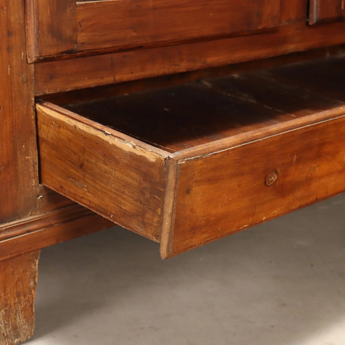 Antique Wardrobe Cherrywood Drawers Italy XIX Century