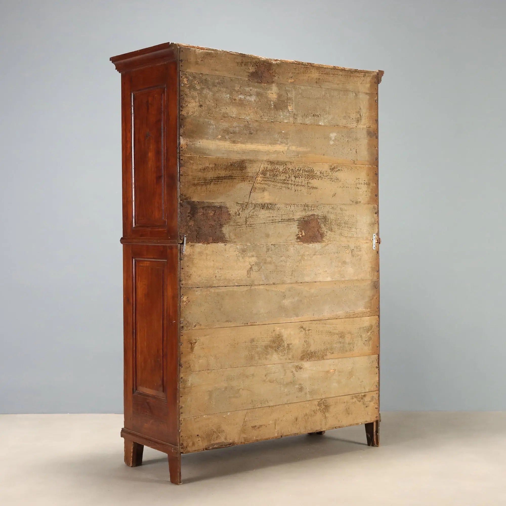 Antique Wardrobe Cherrywood Drawers Italy XIX Century