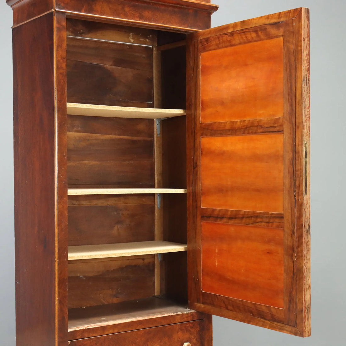 Antique Wardrobe Louis Philippe Walnut Italy XIX Century