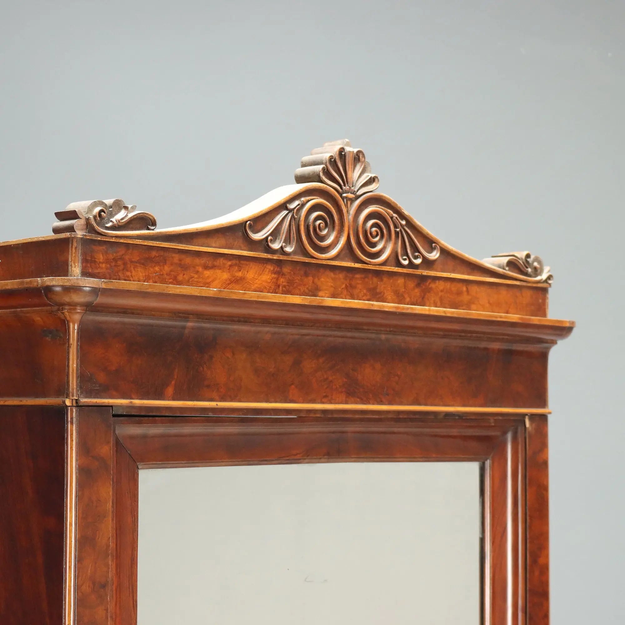 Antique Wardrobe Louis Philippe Walnut Italy XIX Century