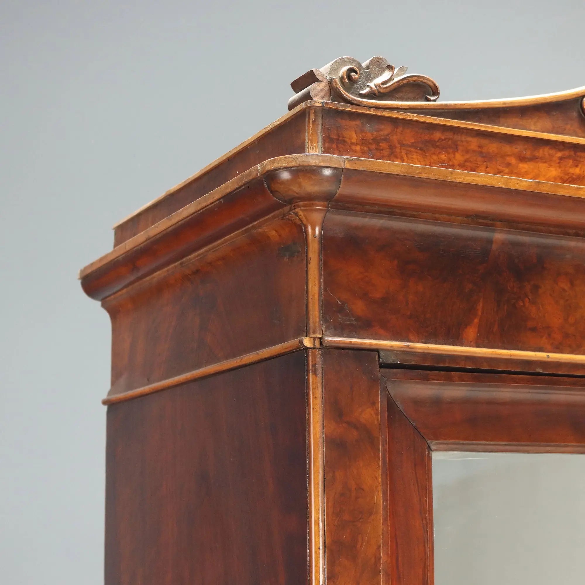 Antique Wardrobe Louis Philippe Walnut Italy XIX Century