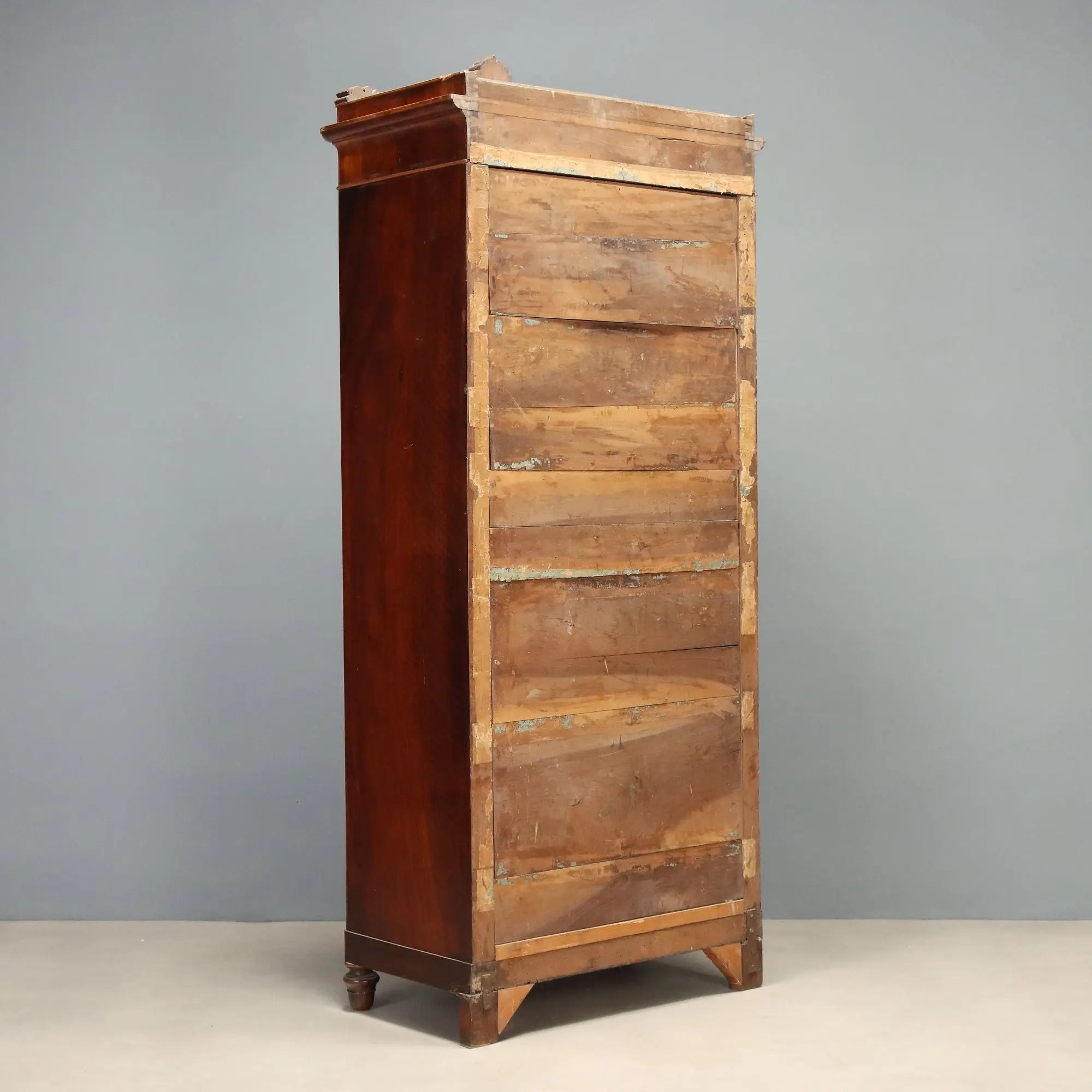 Antique Wardrobe Louis Philippe Walnut Italy XIX Century