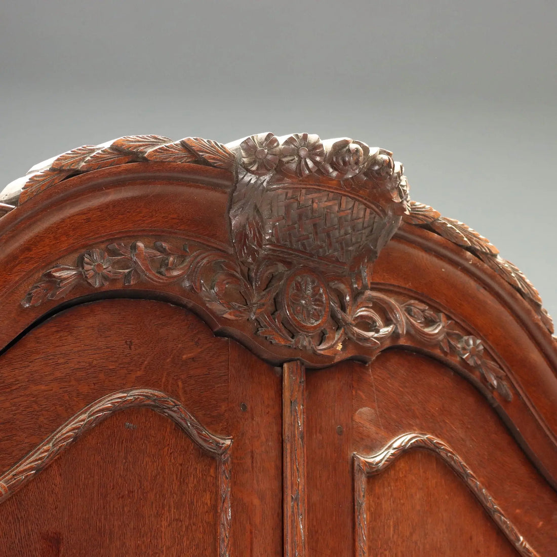 Antique Wardrobe Oak Gilded Bronze Netherlands XIX Century