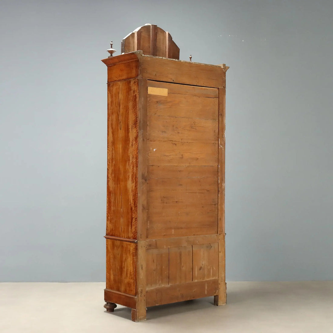 Antique Wardrobe Umbertino Walnut Drawers Italy XIX Century