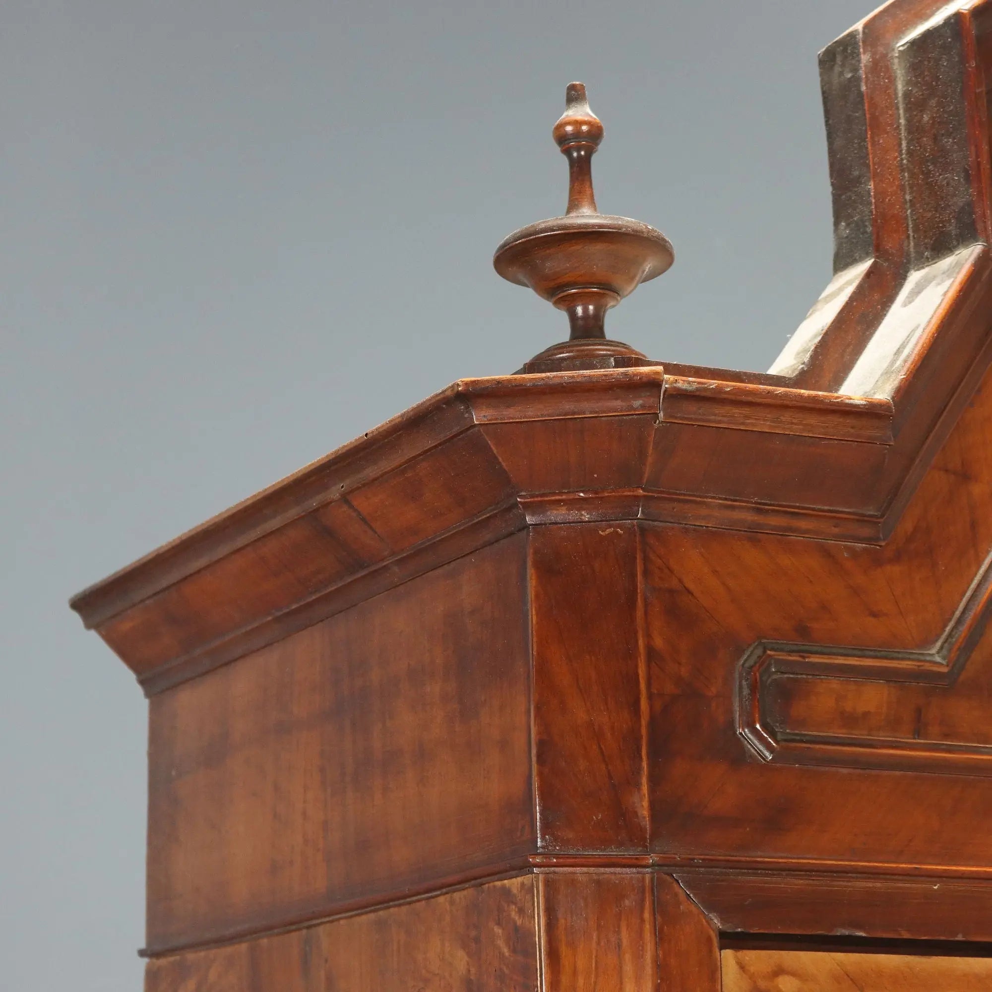 Antique Wardrobe Umbertino Walnut Drawers Italy XIX Century