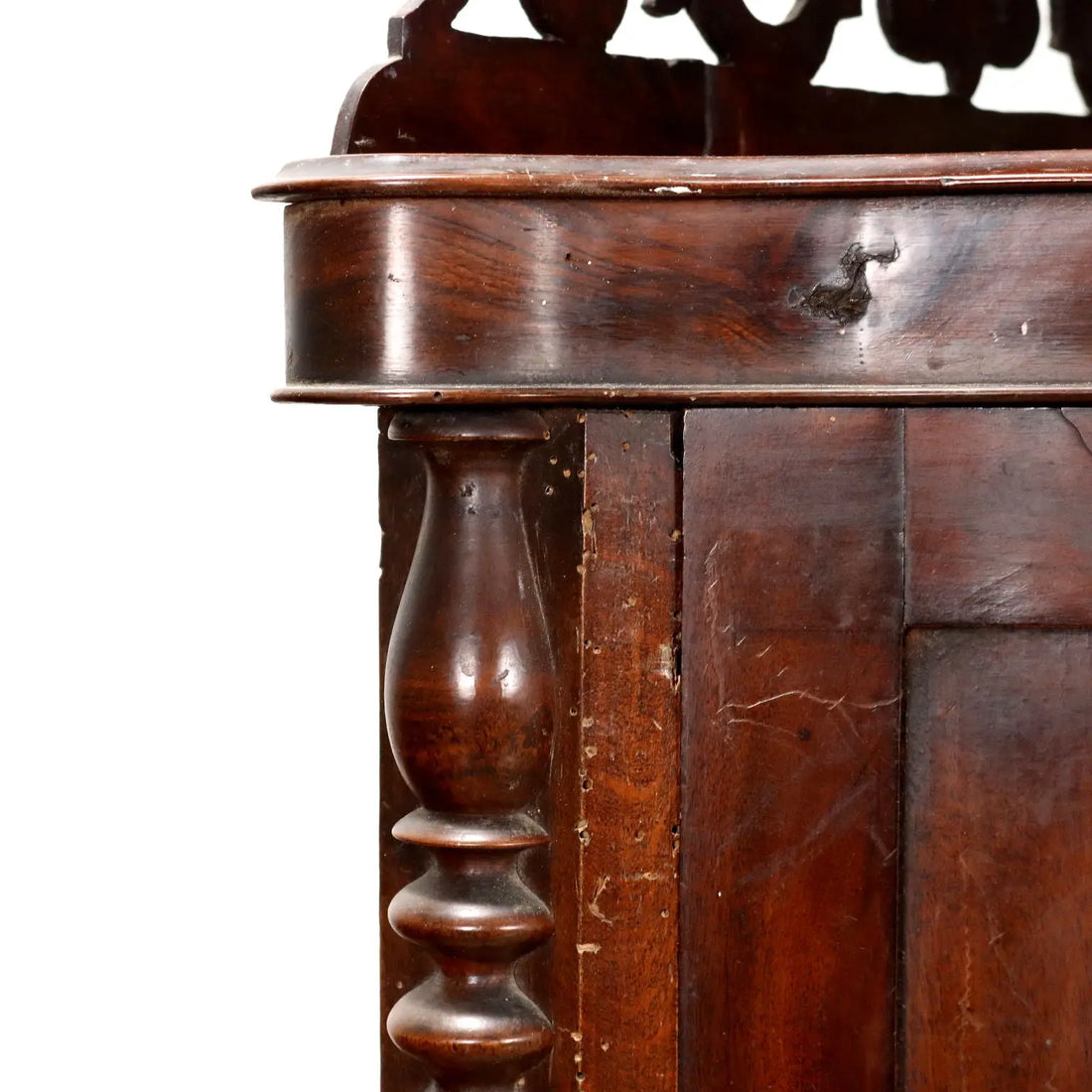 Luigi Filippo Corner Cabinet in Walnut - Italy, 19th Century