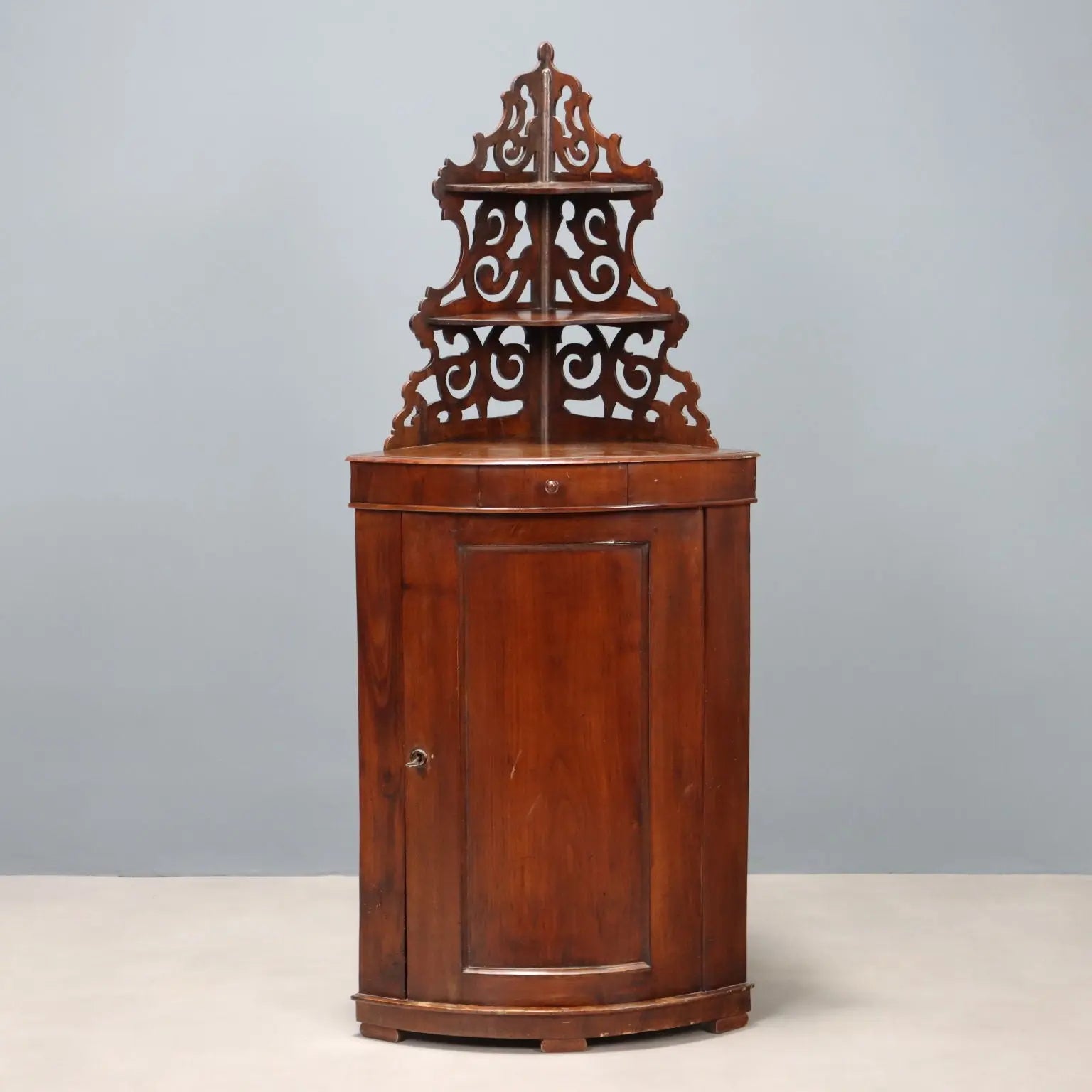 Antique Corner Cupboard Drawer Door Italy Late XIX Century - Italy, Late XIX Century | Antiques | 