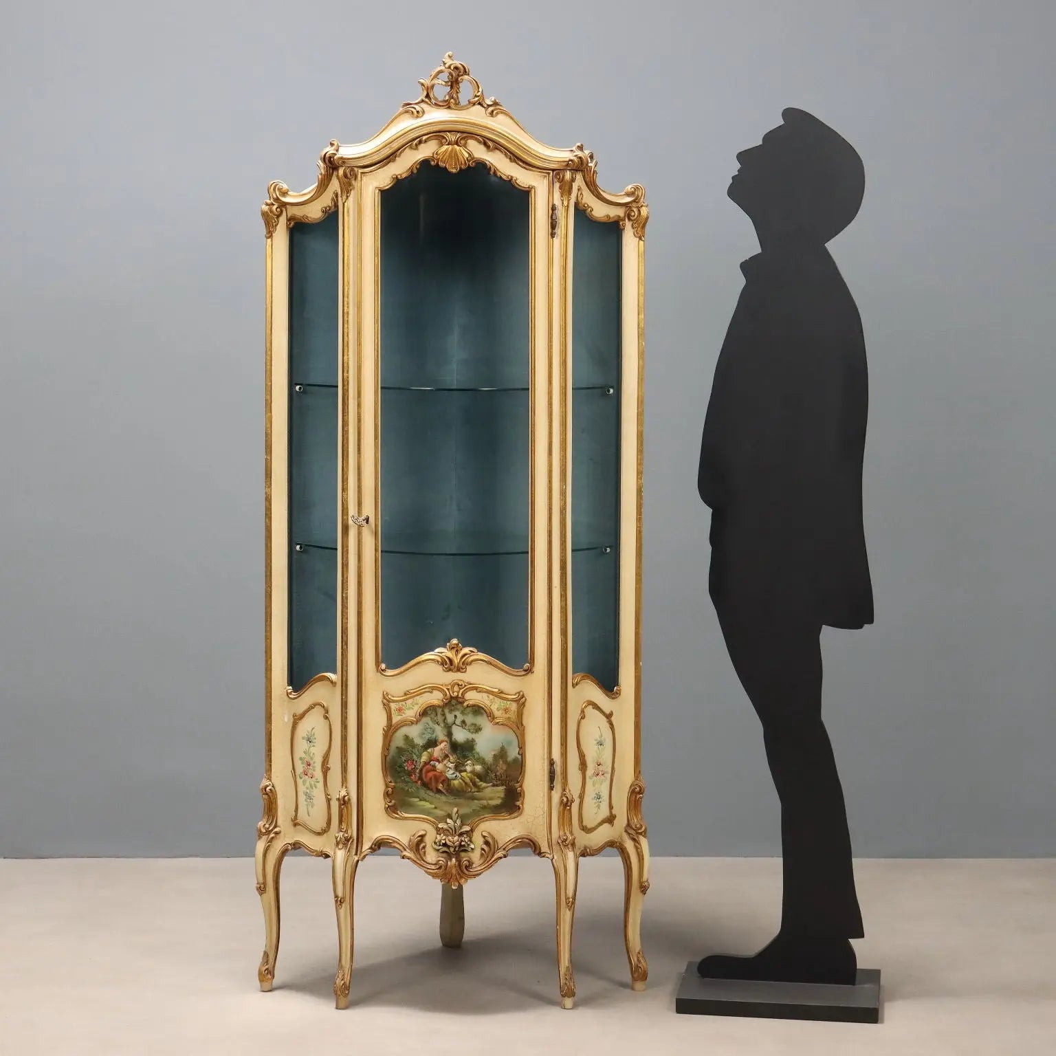 Antique Corner Cabinet Baroque Style Lacquered Wood XX Century - Italy, XX Century | Antiques | 