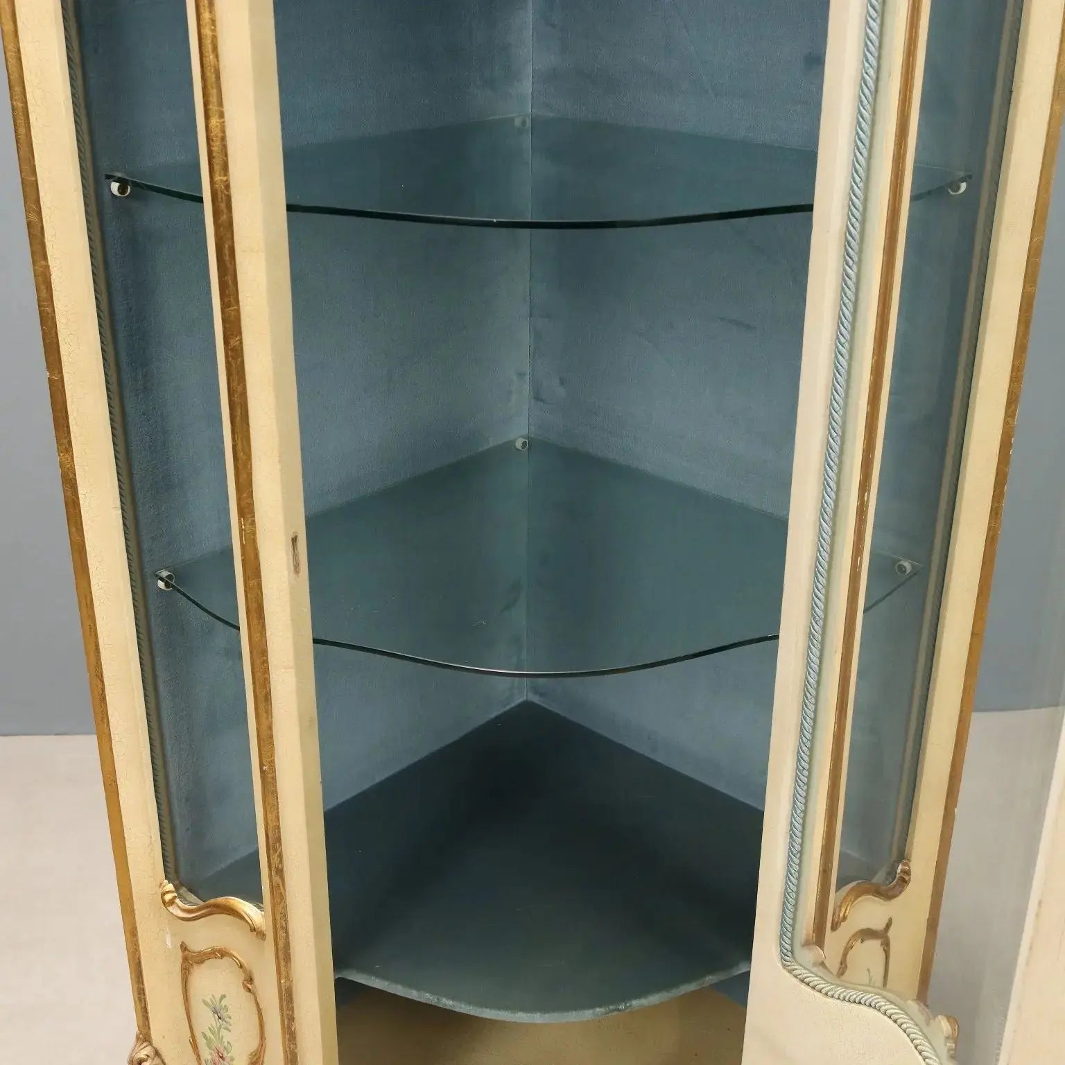 Antique Corner Cabinet Baroque Style Lacquered Wood XX Century - Italy, XX Century | Antiques | 