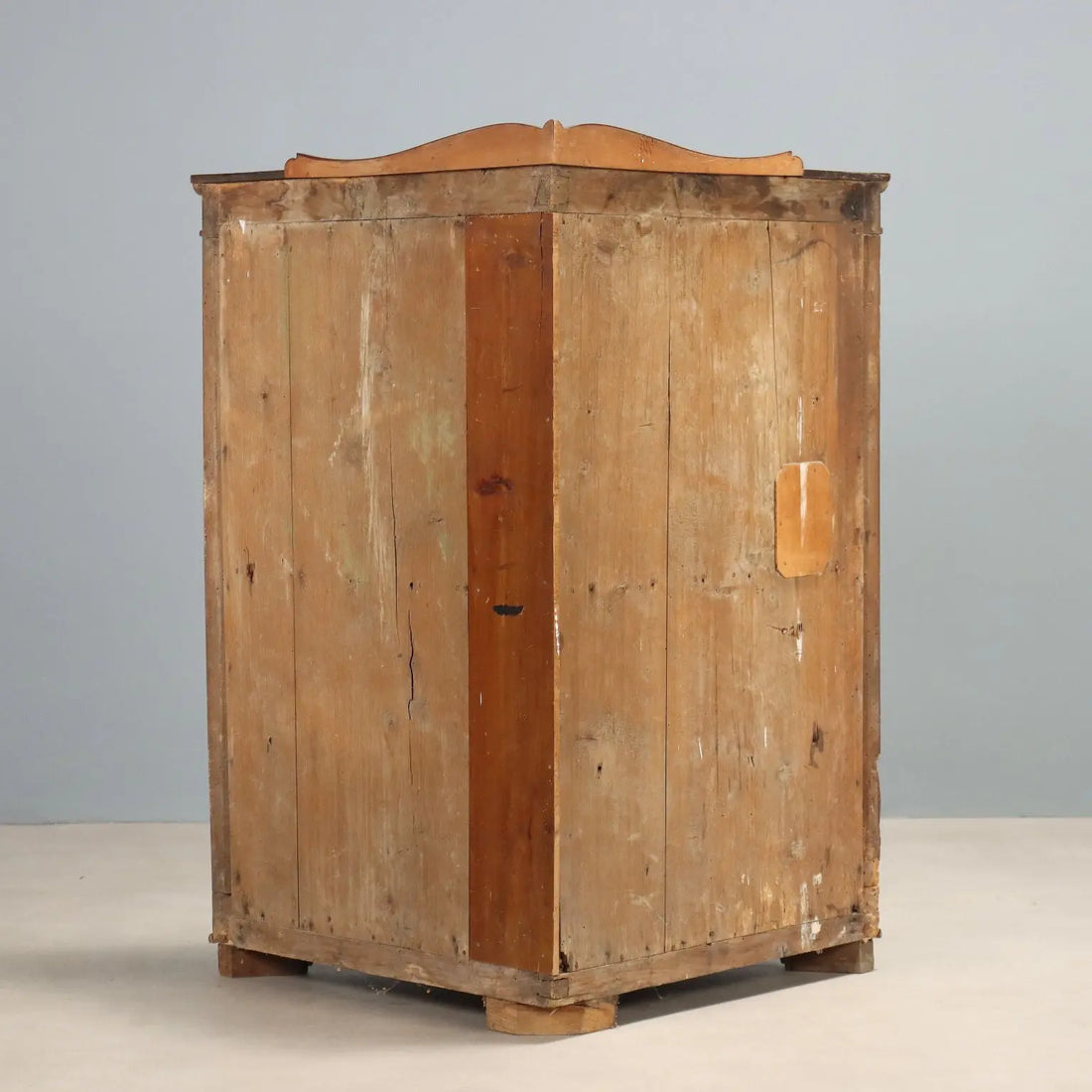 Antique Corner Cupboard Walnut Carvings Italy XIX Century