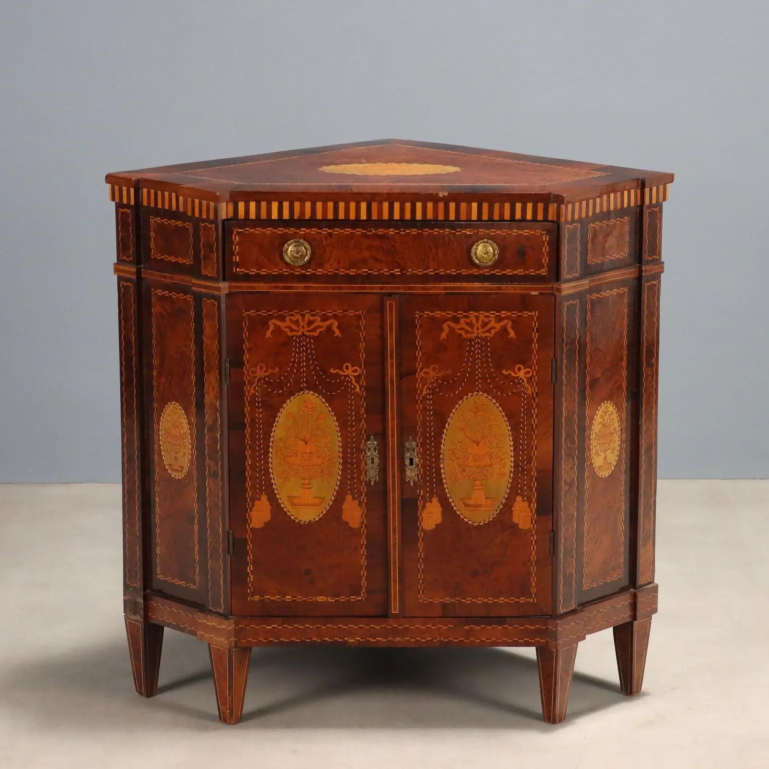 Antique Corner Cabinet Neoclassical Style Bois de Violette XIX Century