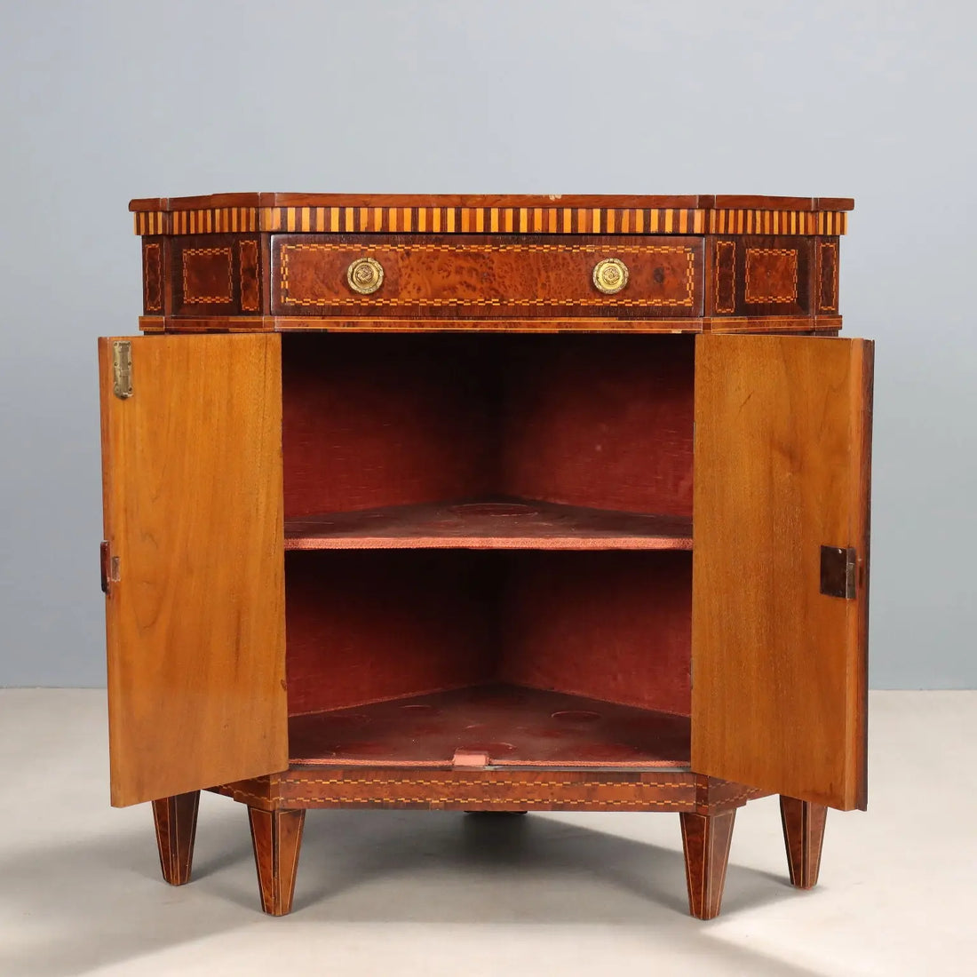 Antique Corner Cabinet Neoclassical Style Bois de Violette XIX Century