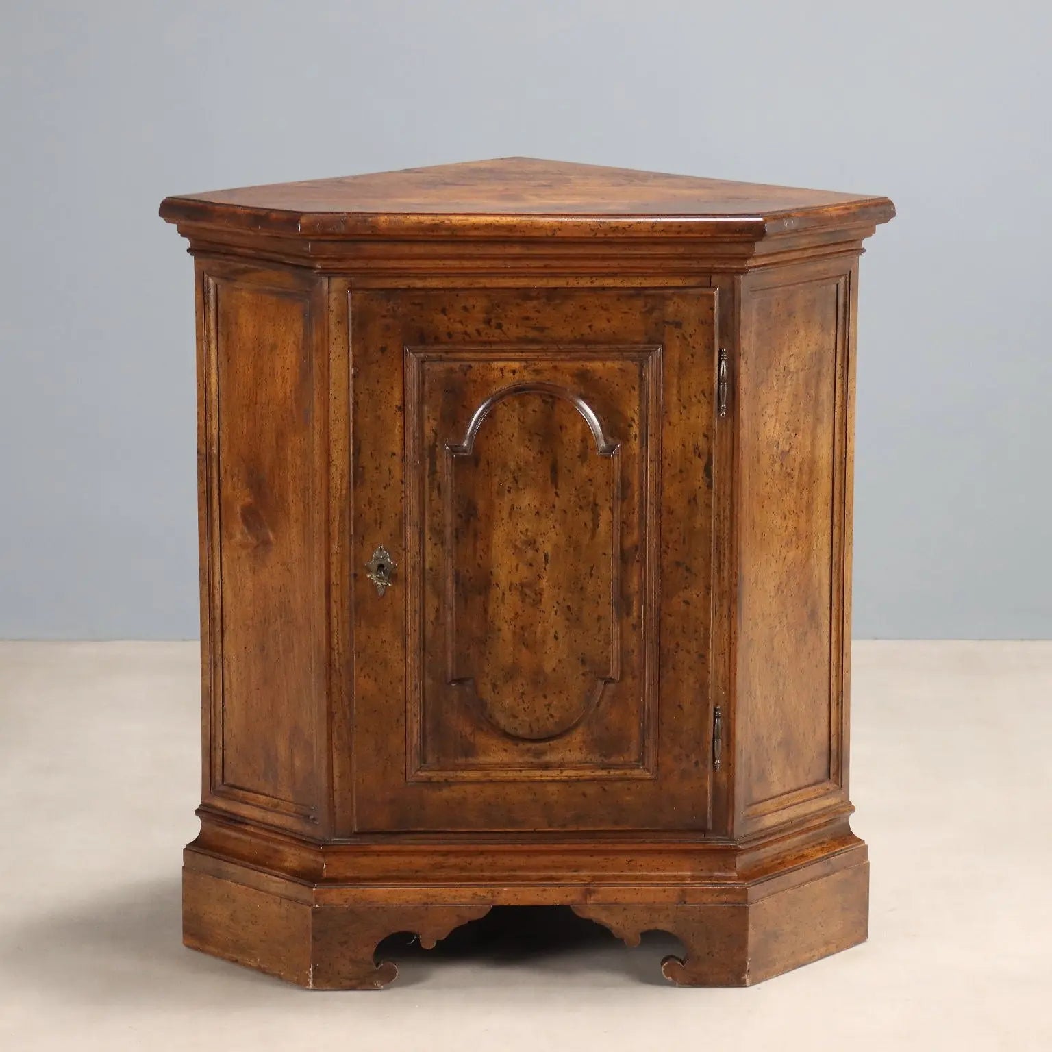 Antique Corner Cabinet Baroque Style Walnut Mid XX Century