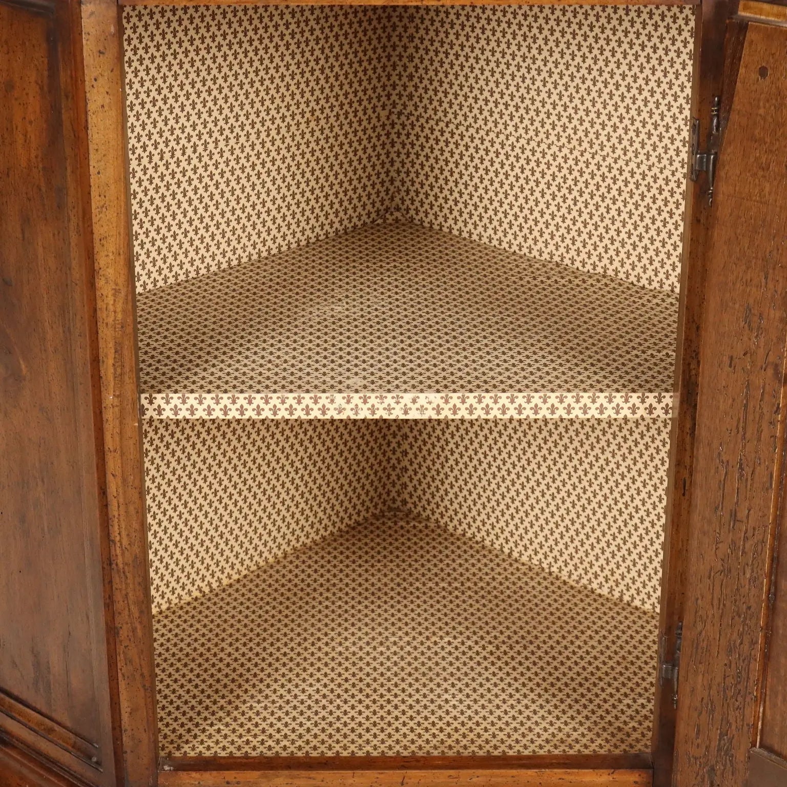 Antique Corner Cabinet Baroque Style Walnut Mid XX Century