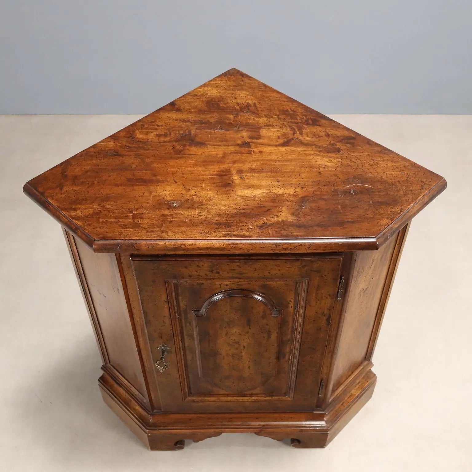 Antique Corner Cabinet Baroque Style Walnut Mid XX Century