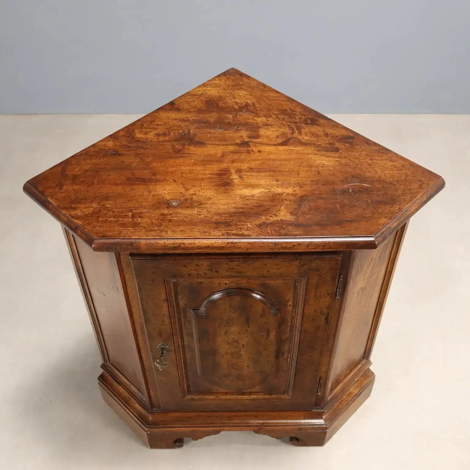 Antique Corner Cabinet Baroque Style Walnut Mid XX Century