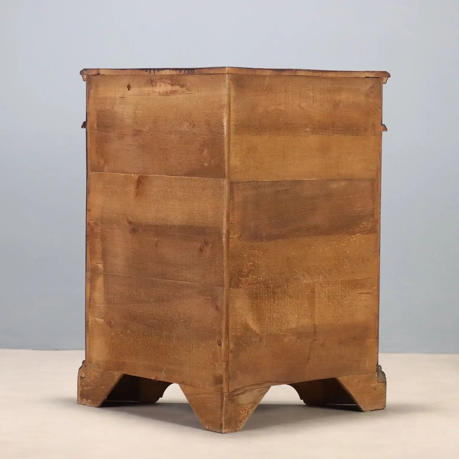 Baroque Walnut Corner Cabinet with Drawer - Italy 20th Century
