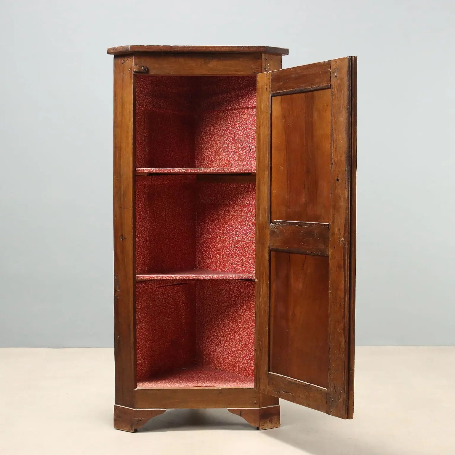 Walnut Corner Cabinet Italy Late 19th Century
