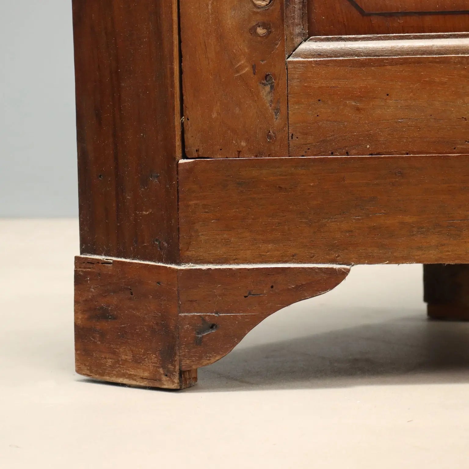 Walnut Corner Cabinet Italy Late 19th Century