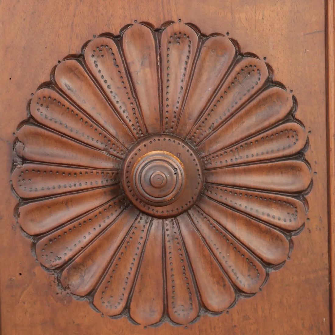 Antique Baroque Corner Cupboard Walnut Carvings Italy XX Century