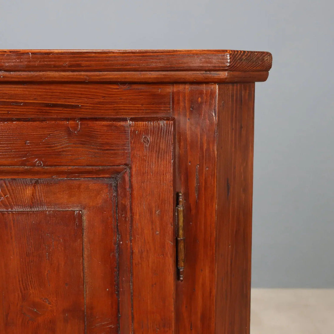 Corner Cabinet in Walnut-Stained Fir - Italy Early 20th Century