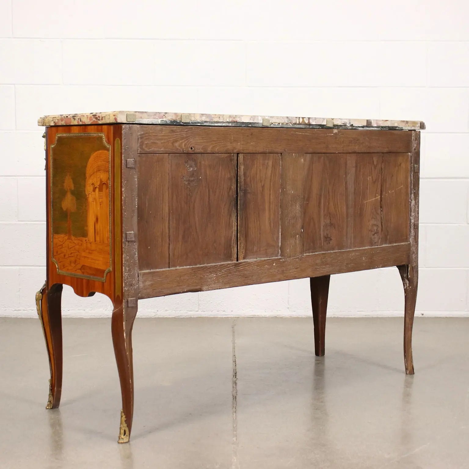 French Neoclassical Inlaid Bronze Commode