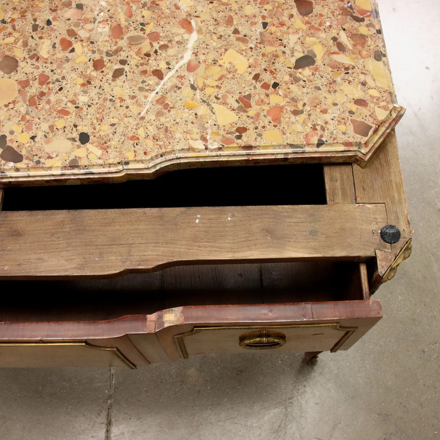 French Neoclassical Inlaid Bronze Commode