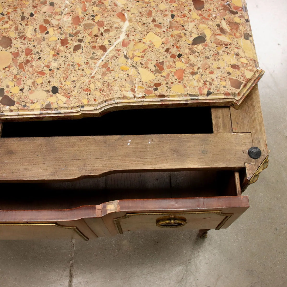French Neoclassical Inlaid Bronze Commode