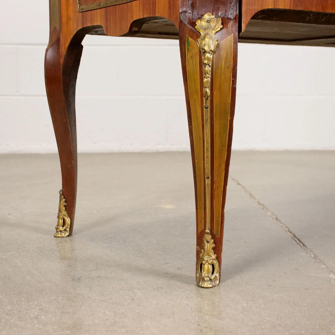 French Neoclassical Inlaid Bronze Commode