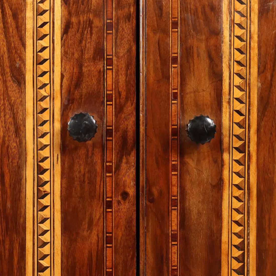 Walnut Sideboard with Inlays and Marble - 19th Century