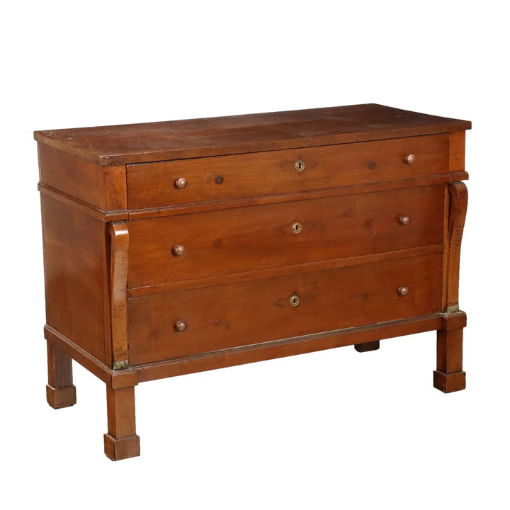 Antique Restoration Chest of Drawers Walnut 3 Drawers '800 - Italy, Late XIX Century | Antiques | Chest of Drawers & Commodes
