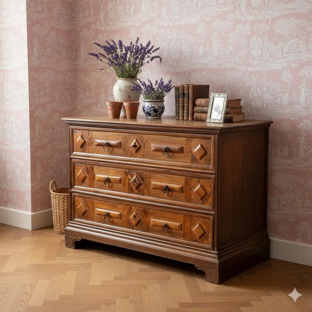 Baroque Walnut Canterano, Veneto 18th Century