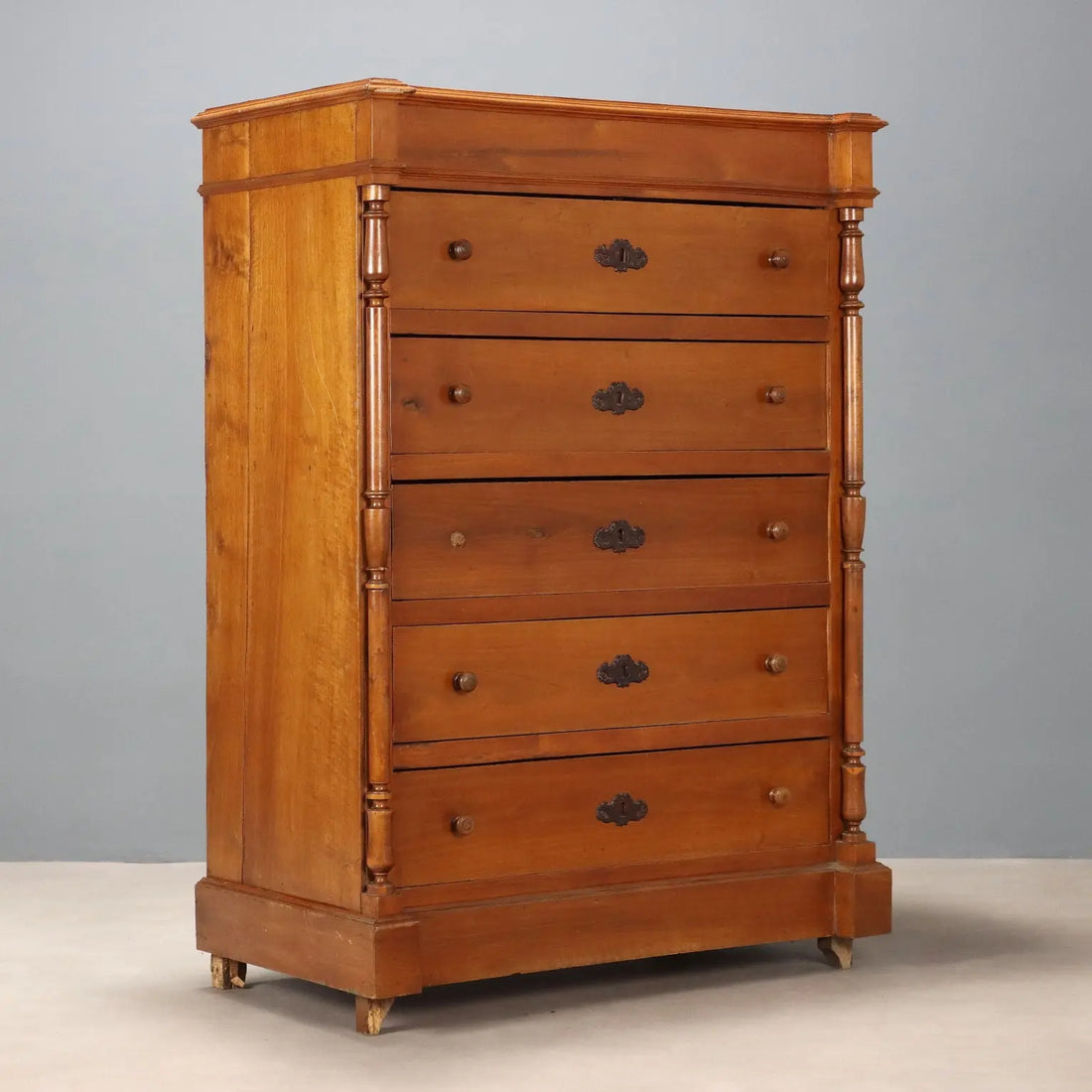 Antique Chest of Drawers Umbertino Walnut 5 Drawers XX Century - Italy, Early XX Century | Antiques | Chest of Drawers & Commodes