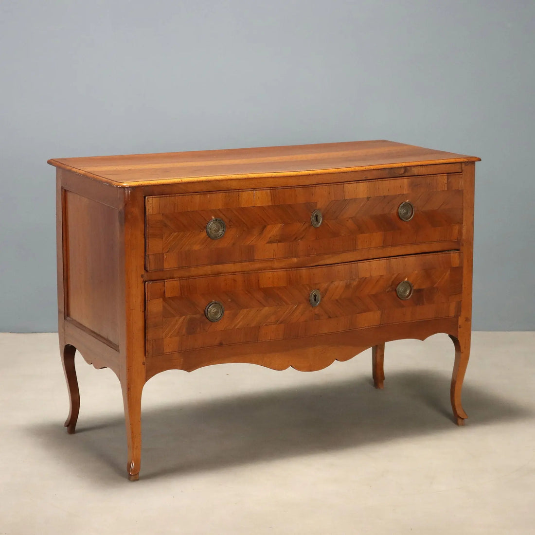 Antique Chest of Drawers Baroque Walnut Bronze Italy XVIII Century