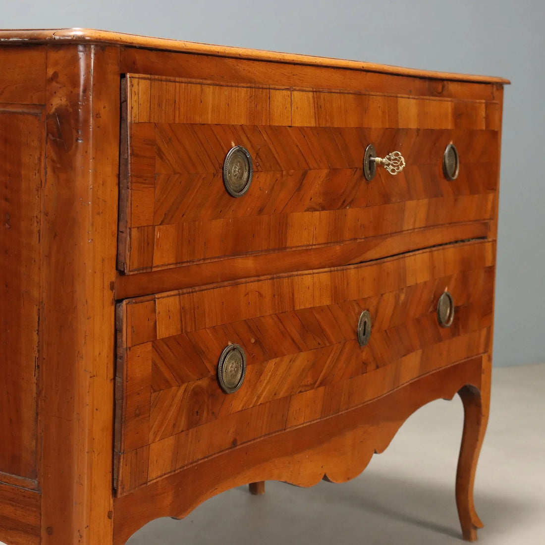 Antique Chest of Drawers Baroque Walnut Bronze Italy XVIII Century