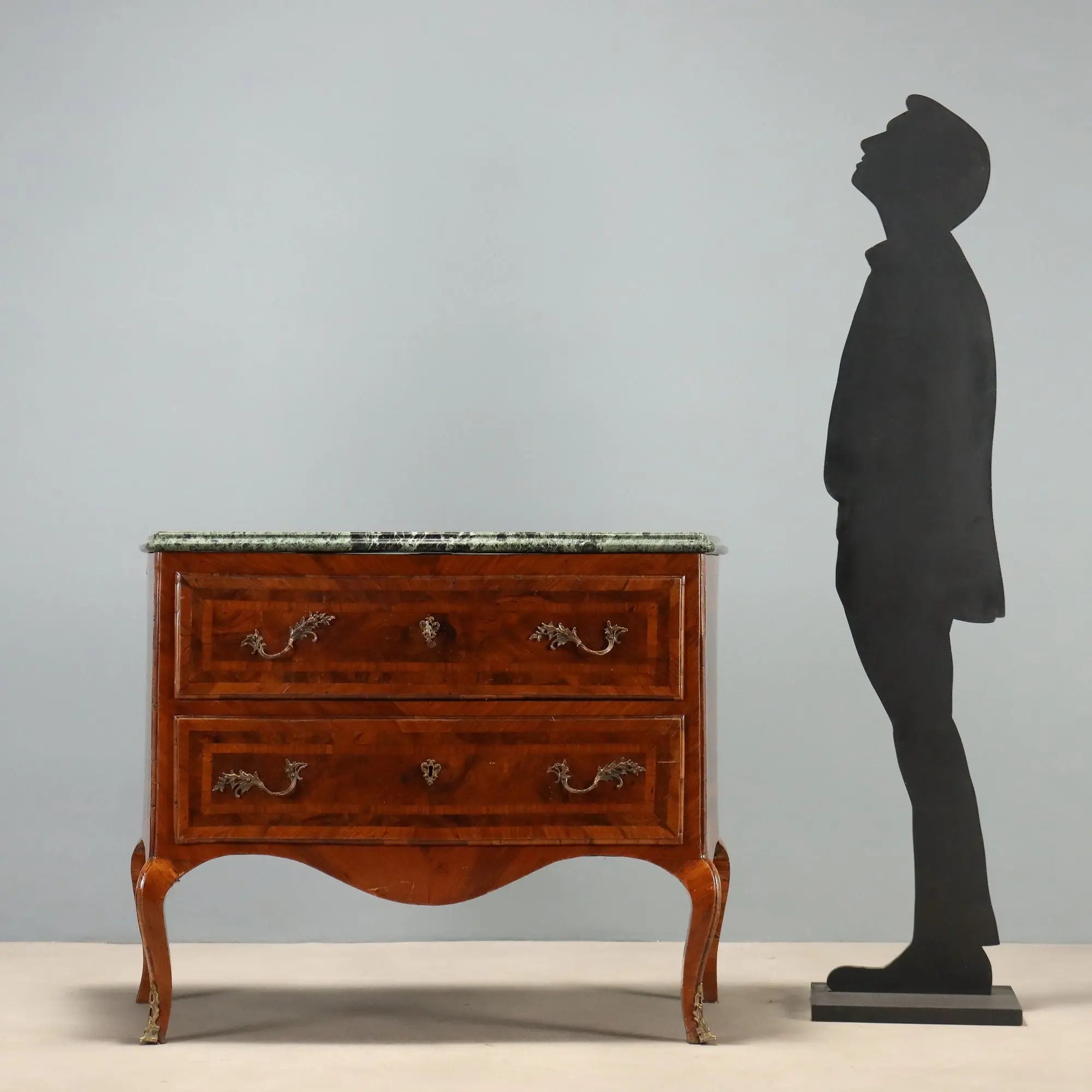 Antique Chest of Drawers Baroque Walnut Italy XVIII Century