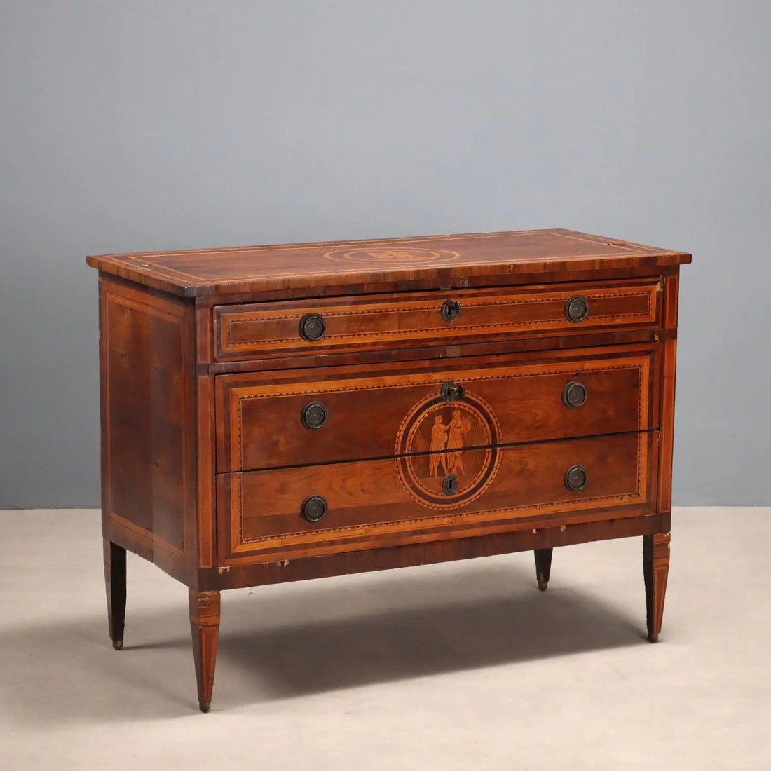 Neoclassical Walnut Chest - Lombardy 18th Century