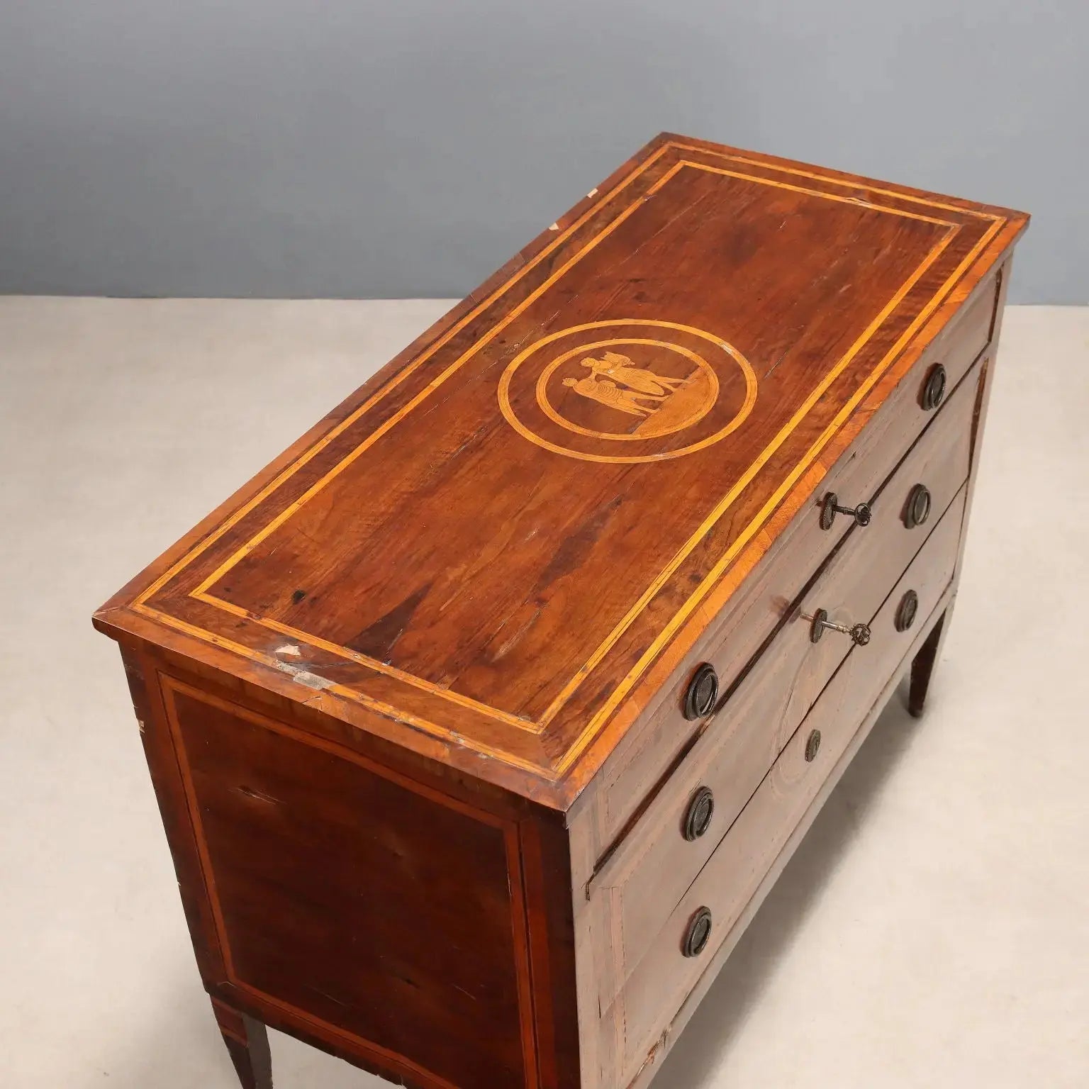Neoclassical Walnut Chest - Lombardy 18th Century