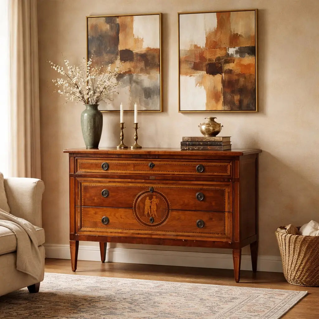 Neoclassical Walnut Chest - Lombardy 18th Century