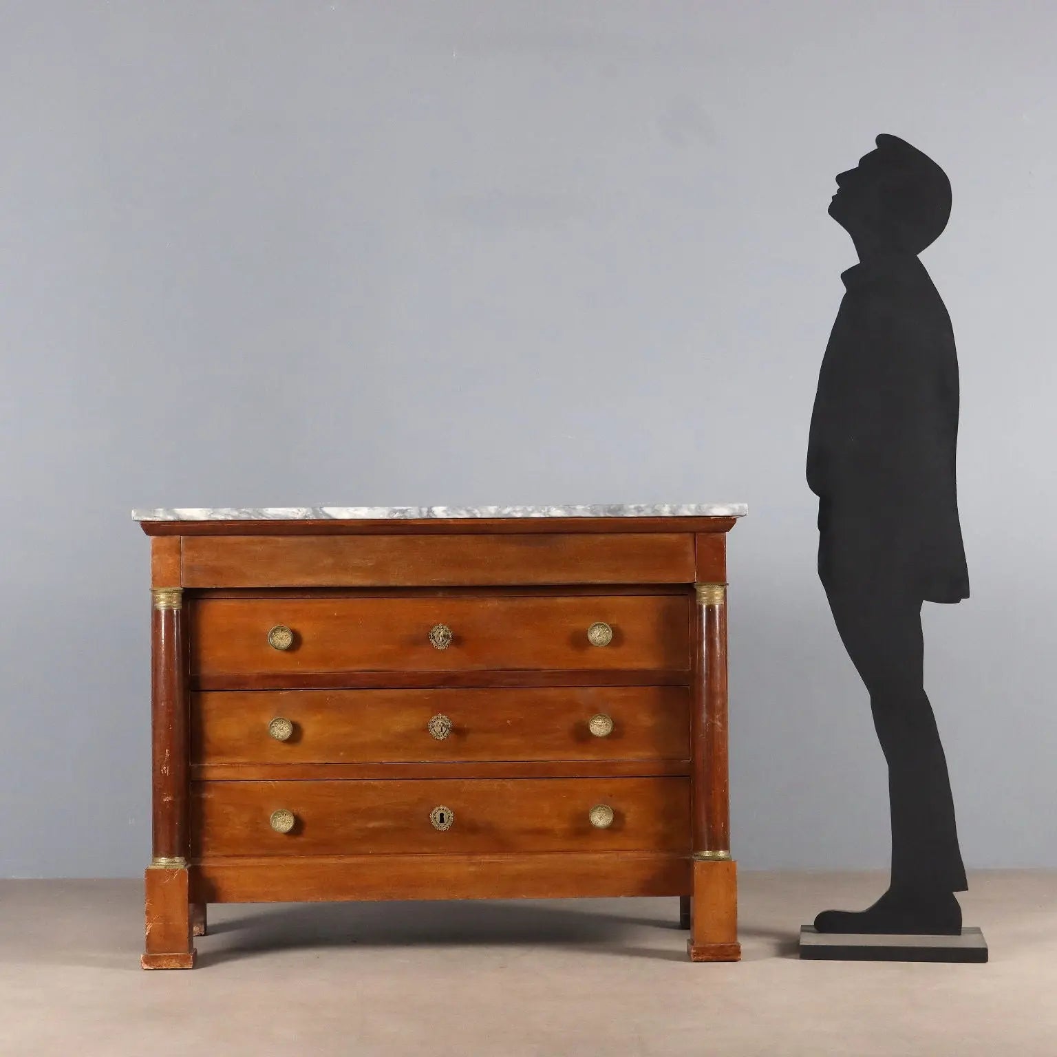 Antique Chest of Drawers Empire Walnut Marble XIX Century - Italy, Early XIX Century | Antiques | Chest of Drawers & Commodes