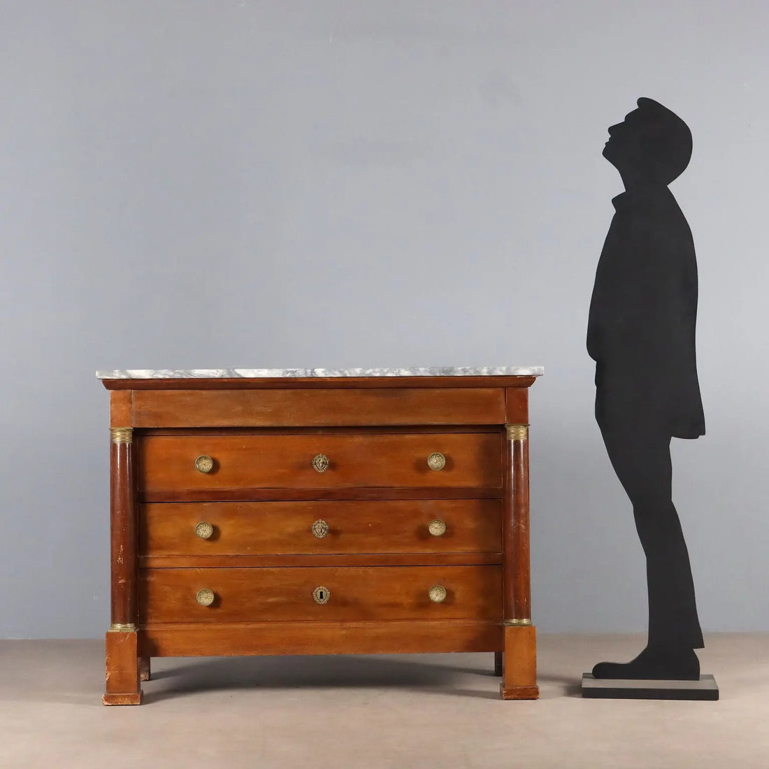 Antique Chest of Drawers Empire Walnut Marble XIX Century - Italy, Early XIX Century | Antiques | Chest of Drawers & Commodes