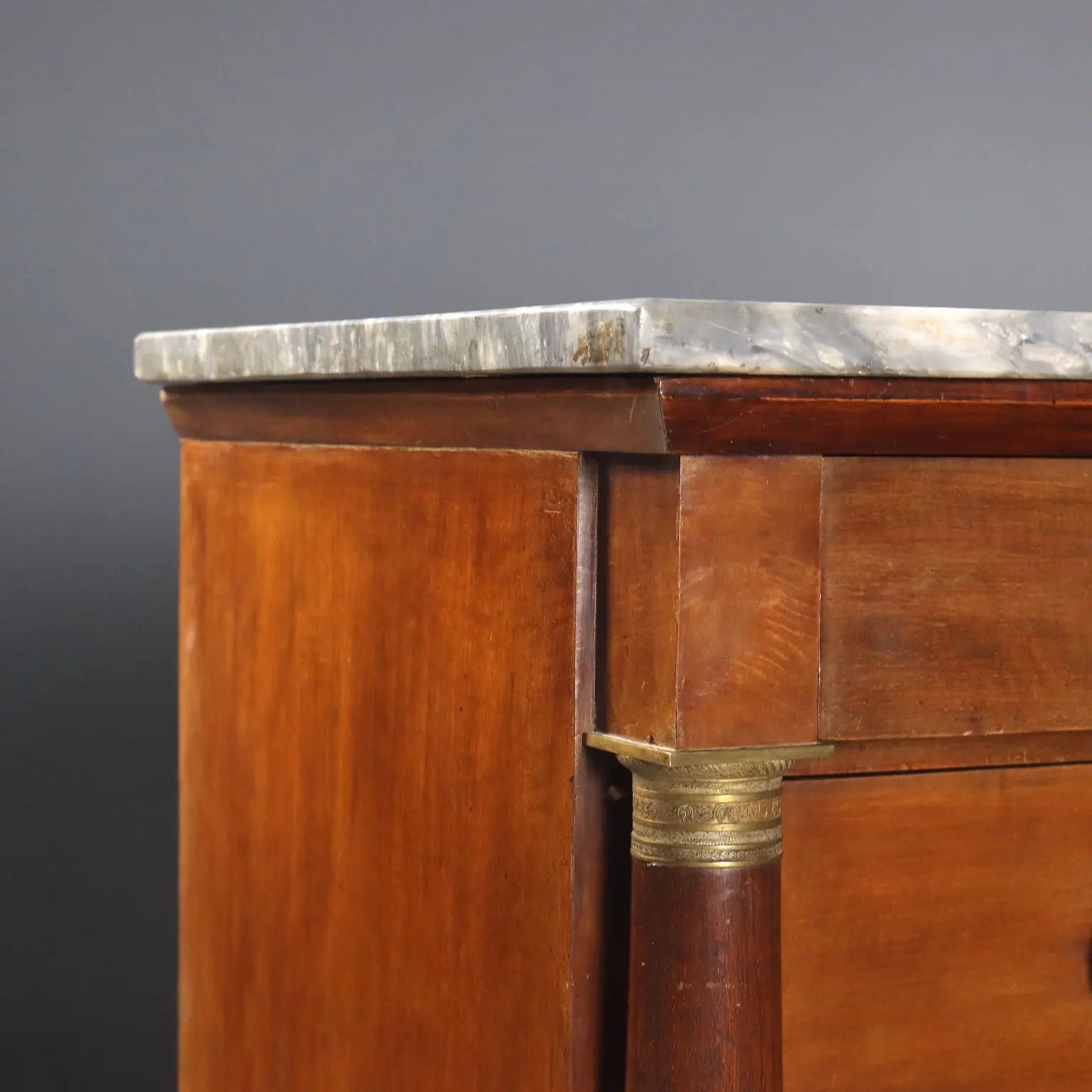 Antique Chest of Drawers Empire Walnut Marble XIX Century - Italy, Early XIX Century | Antiques | Chest of Drawers & Commodes