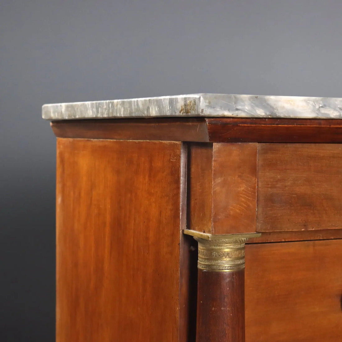 Antique Chest of Drawers Empire Walnut Marble XIX Century - Italy, Early XIX Century | Antiques | Chest of Drawers & Commodes