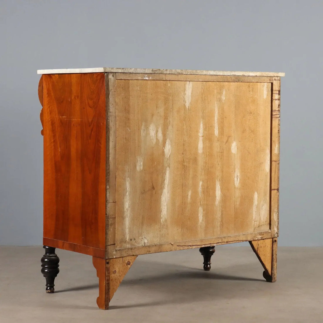 Antique Mahogany Chest with Marble, 19th Century